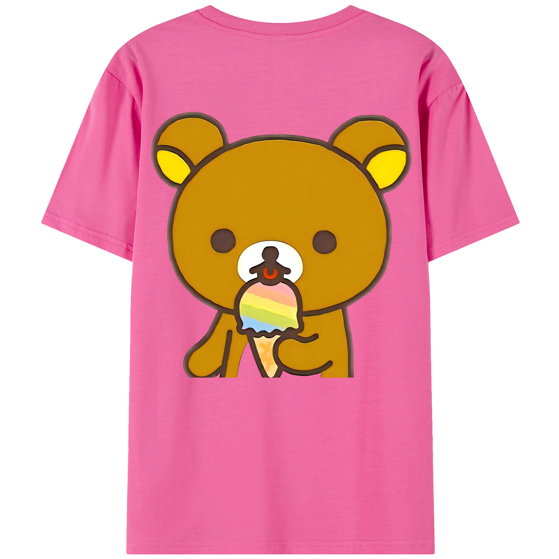 （画像用） リラックマ リラックマ キイロイトリ Rilakkuma Korilakkuma Kiiroitori レディース半袖Tシャツ(バックプリント)